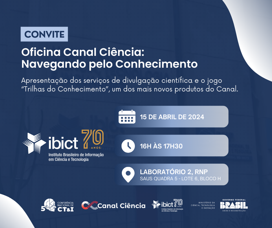 Canal Ciência realiza oficina no evento de 70 anos do Ibict